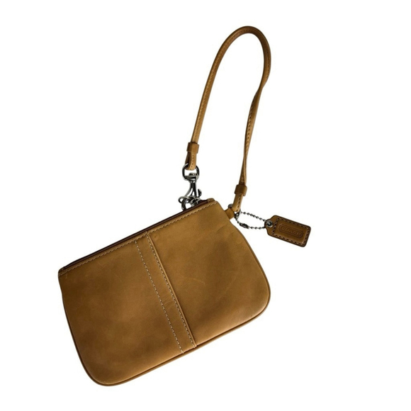 Coach Handbags - Coach Tan Leather Wristlet
